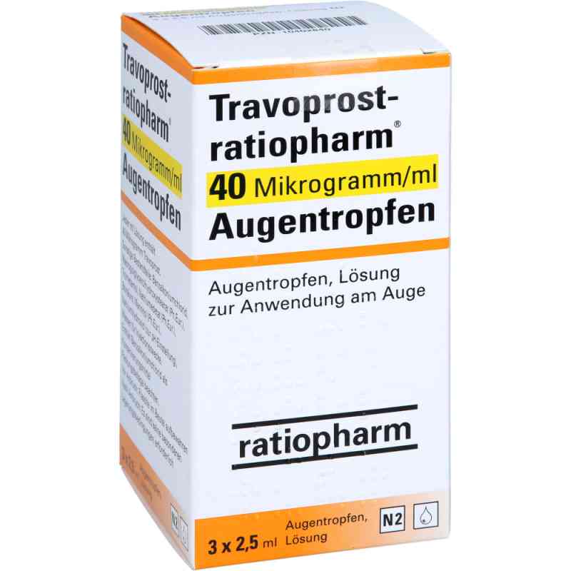 Travoprost ratiopharm 40 Mikrogramm/ml Augentropfen 3X2.5 ml von ratiopharm GmbH PZN 10402840