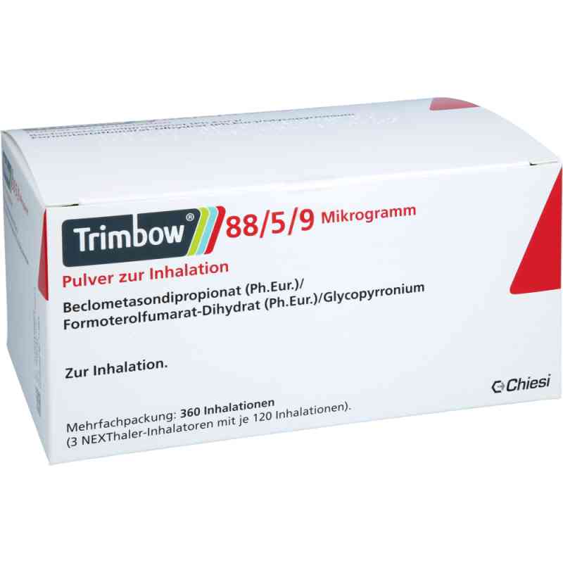 Trimbow 88/5/9 Μg 360ed Plv.z.inhalation Nexthaler 3 stk von Orifarm GmbH PZN 18199605