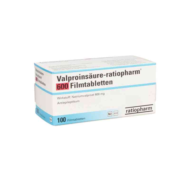 Valproinsäure-ratiopharm 600mg Filmtabletten 100 stk von ratiopharm GmbH PZN 07260721