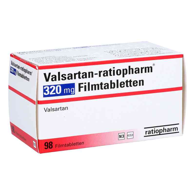 Valsartan-ratiopharm 320mg 98 stk von ratiopharm GmbH PZN 06906428