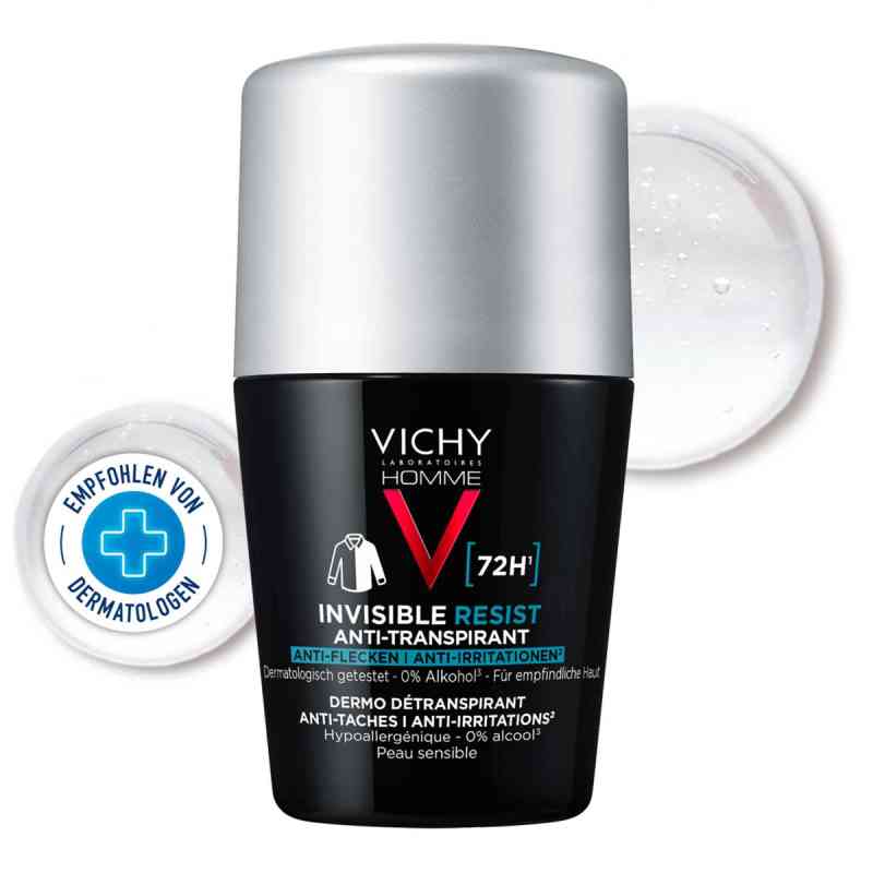 Vichy Homme Deo Roll-on 72h Anti-Flecken Invisible 50 ml von L'Oreal Deutschland GmbH PZN 19073467