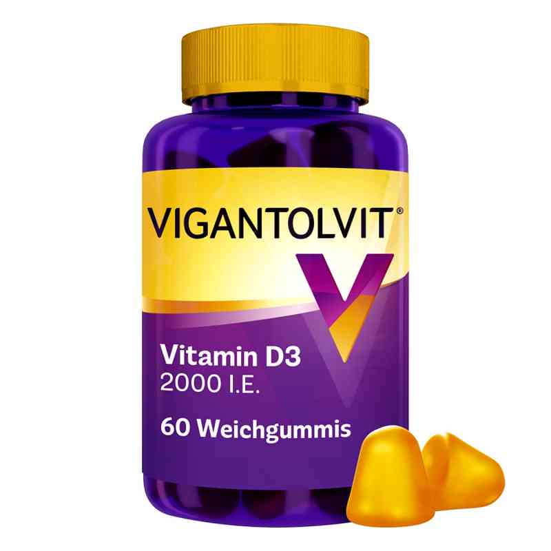 Vigantolvit 2000 internationale Einheiten Vitamin D3 Weichgummis 60 stk von Procter & Gamble GmbH PZN 18199060