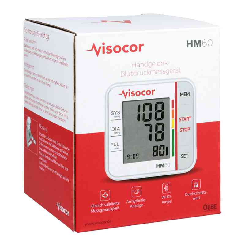 Visocor Handgelenk Blutdruckmessgerät HM60 1 stk von Uebe Medical GmbH PZN 16259929