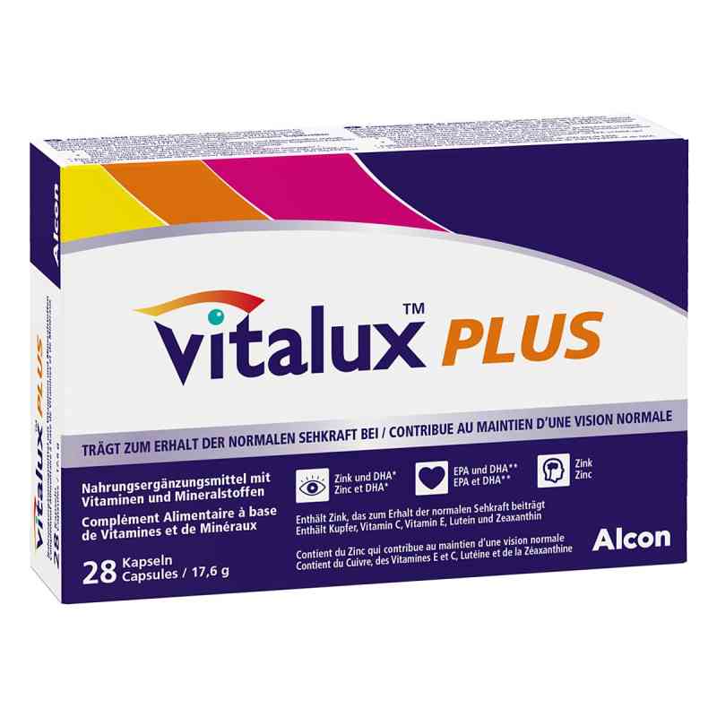 Vitalux Plus Kapseln 28 stk von Alcon Pharma GmbH PZN 18044831