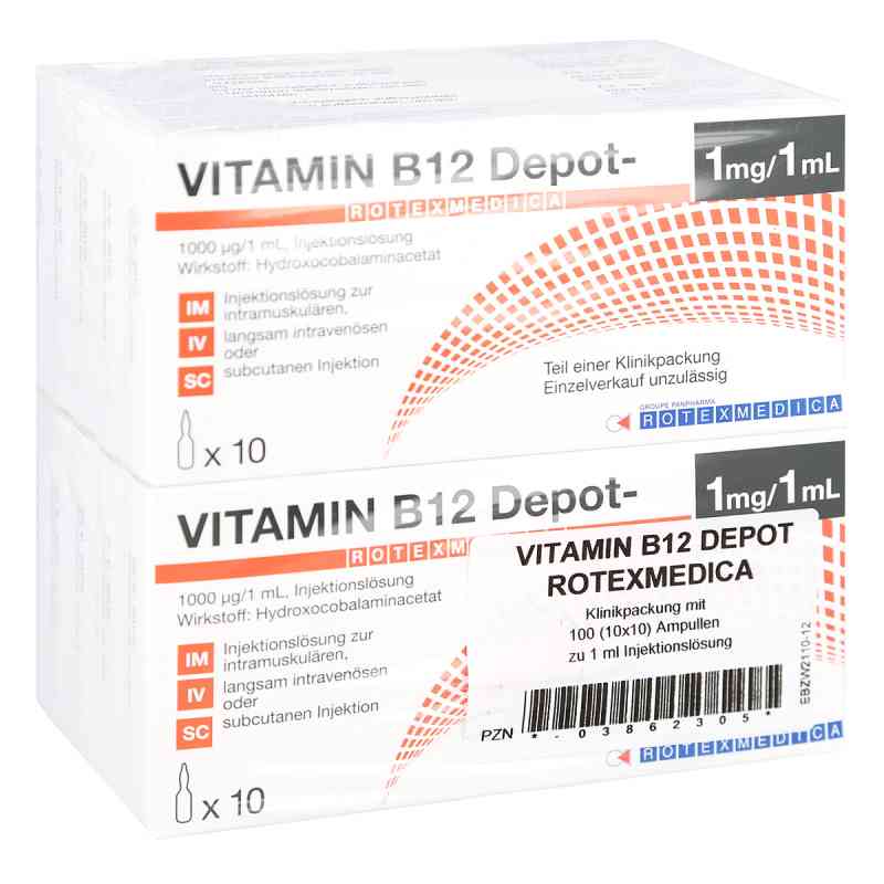 Vitamin B12 Depot Rotexmedica Injektionslösung 100X1 ml von Panpharma GmbH PZN 03862305