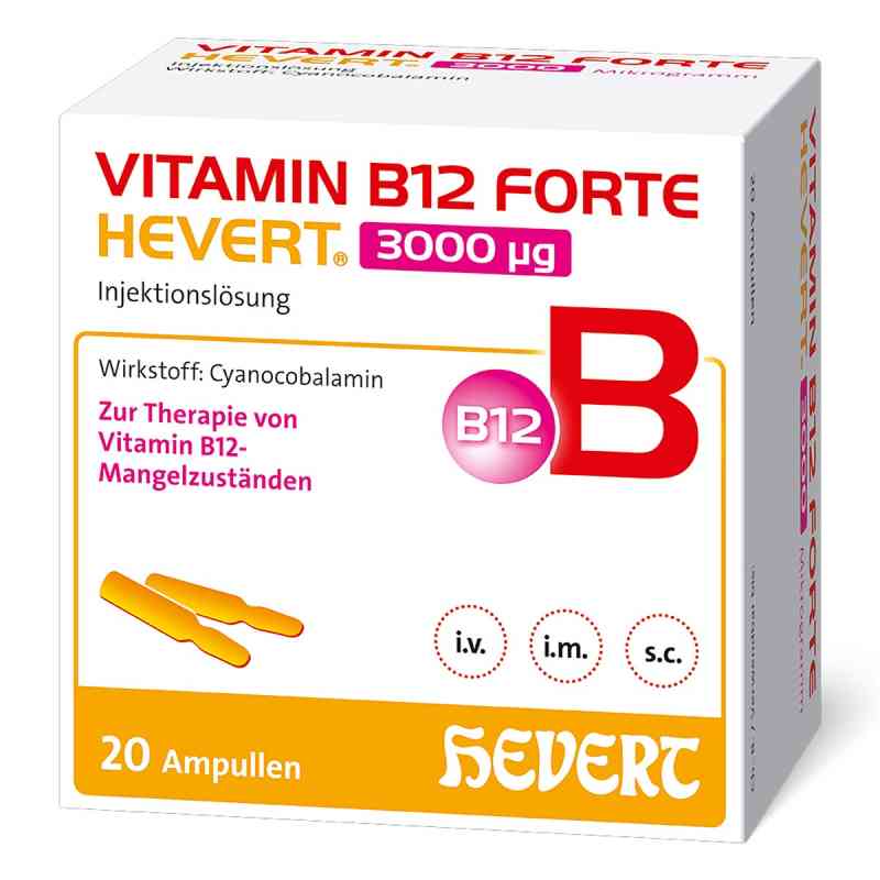 Vitamin B12 forte Hevert 3000 µg Ampullen 20X2 ml von Hevert-Arzneimittel GmbH & Co. KG PZN 19831815