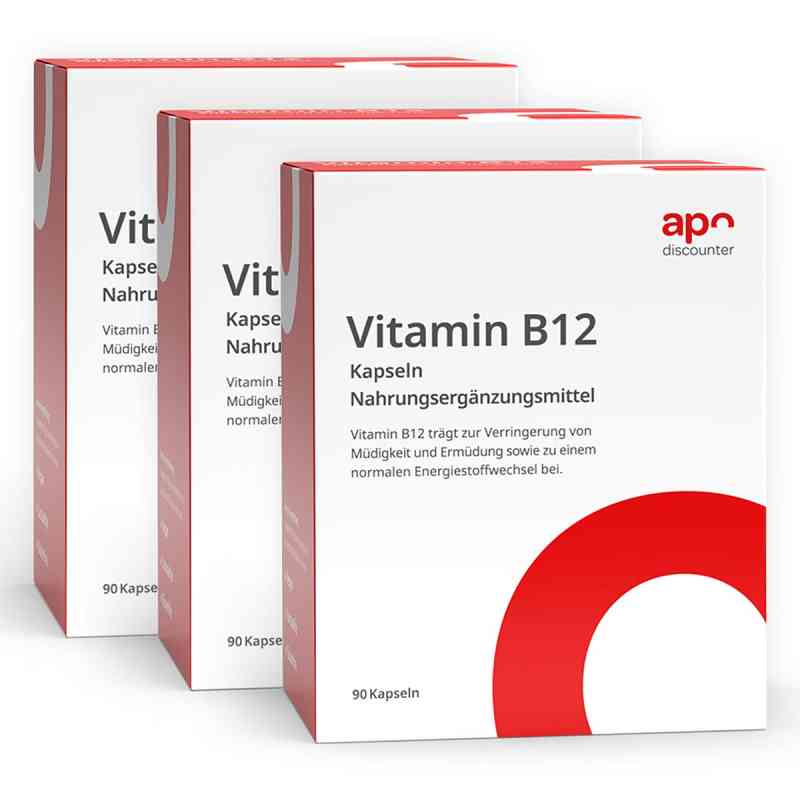 Vitamin B12 Kapseln von apodiscounter 3x 90 stk von apo.com Group GmbH PZN 08101838