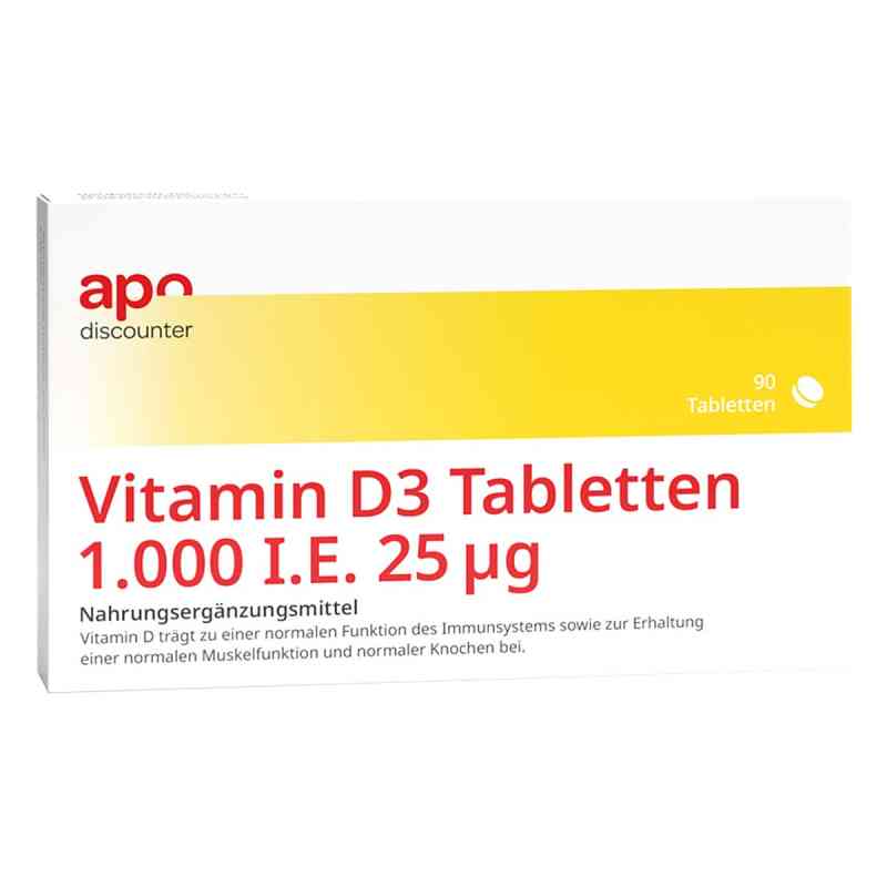 Vitamin D3 Tabletten 1000 I.e. 25 [my]g mit Vitamin D3 90 stk von Apologistics GmbH PZN 16511027
