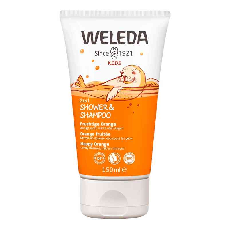 Weleda Kids 2in1 Shower & Shampoo fruchtige Orange 150 ml von WELEDA AG PZN 12387381