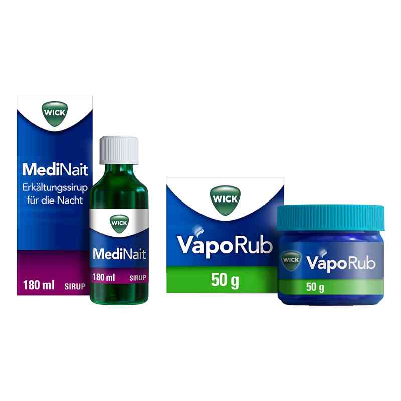 Wick MediNait Erkältungssirup für die Nacht 180ml + Wick VapoRub 1 stk von  PZN 08102434