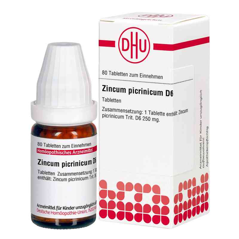 Zincum Picrinicum D6 Tabletten 80 stk von DHU-Arzneimittel GmbH & Co. KG PZN 00002186