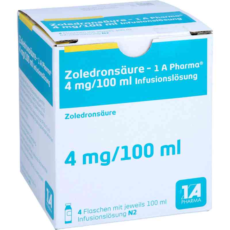 Zoledronsäure-1a Pharma 4 mg/100 ml Infusionslsg. 4 stk von 1 A Pharma GmbH PZN 10303799