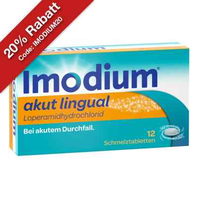 Imodium akut lingual Schmelztabletten 12 stk von Kenvue Germany GmbH (OTC) PZN 01689854