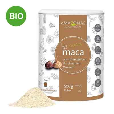 Bio Superfood Maca 100% Pur Bio Pulver 500 g von AMAZONAS Naturprodukte Handels GmbH PZN 04534715