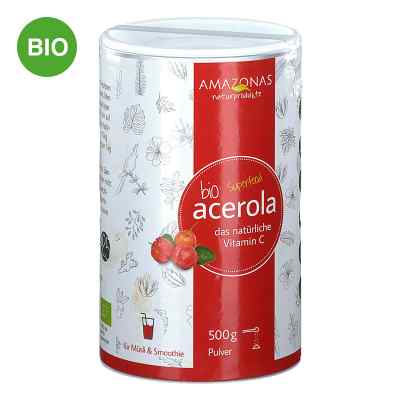 Acerola 100% Bio Pur nat.Vit.C Pulver 500 g von AMAZONAS Naturprodukte Handels GmbH PZN 06632592