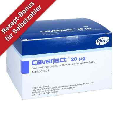 Caverject 20 [my]g Trockensubstanz mit Lösungsm. 10 stk von Pfizer Pharma GmbH PZN 07692478