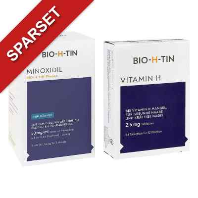 BIO-H-TIN Minoxidil 50mg/ml Männer + Vitamin H 2,5 mg Tabletten