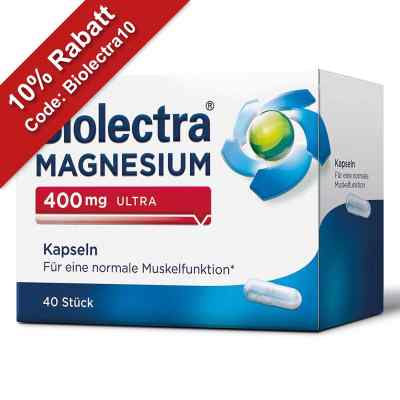 Biolectra Magnesium 400 mg Ultra Kapseln 40 stk von HERMES Arzneimittel GmbH PZN 10043631