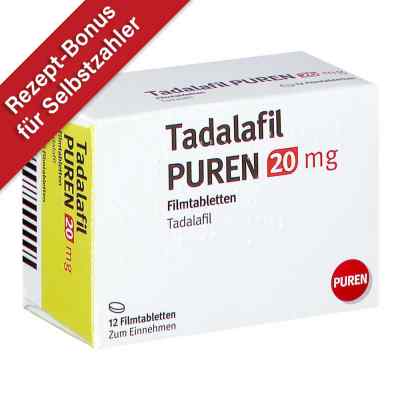 Tadalafil Puren 20 mg Filmtabletten 12 stk von PUREN Pharma GmbH & Co. KG PZN 12501871