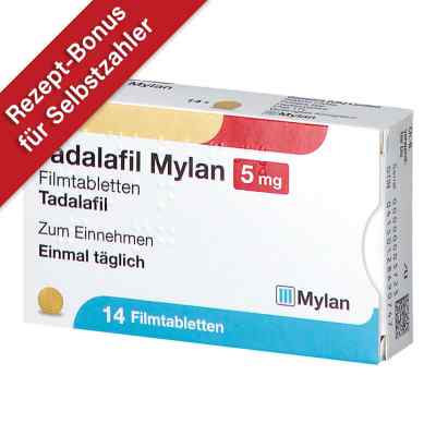 Tadalafil Mylan 5 mg Filmtabletten 14 stk von Viatris Healthcare GmbH PZN 12869074