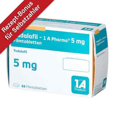 Tadalafil 1a Pharma 5 mg Filmtabletten 84 stk von 1 A Pharma GmbH PZN 13167807