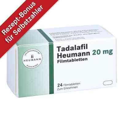 Tadalafil Heumann 20 mg Filmtabletten 24 stk von HEUMANN PHARMA GmbH & Co. Generi PZN 14403405