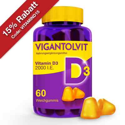 Vigantolvit 2000 i.E. Vitamin D3 Weichgummis 60 stk von WICK Pharma - Zweigniederlassung der Procter & Gam PZN 18199060