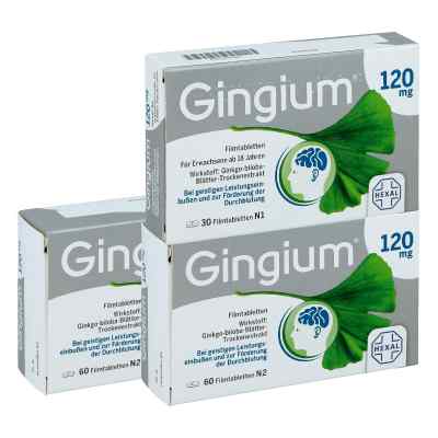 2x Gingium 120mg (60stk) + Gingium 120mg (30stk) 3 Pck von Hexal AG PZN 08130218