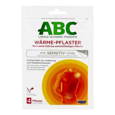 ABC Wärme-Pflaster mit Sensitive-Vlies 9,85mg Hansaplast med 4 stk von Beiersdorf AG PZN 01033409