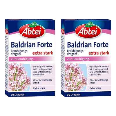 Abtei Baldrian forte Beruhigungsdragees 2x30 stk von Perrigo Deutschland GmbH PZN 08105121