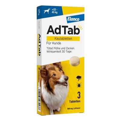 AdTab Hund 22 - 45 kg Kautablette gegen Zecken und Flöhe