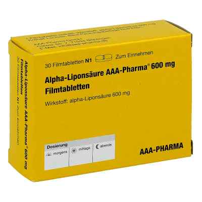 Alpha Liponsäure Aaa Pharma 600 mg Filmtabletten 30 stk von AAA - Pharma GmbH PZN 12415976