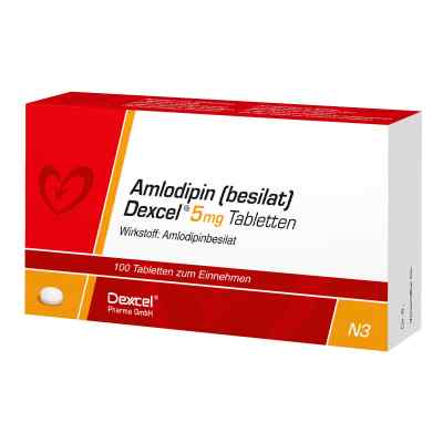 Amlodipin (besilat) Dexcel 5mg 100 stk von Dexcel Pharma GmbH PZN 08454491