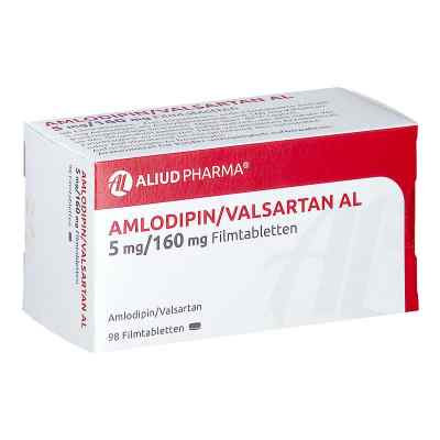 Amlodipin/valsartan Al 5 mg/160 mg Filmtabletten 98 stk von ALIUD Pharma GmbH PZN 13947907