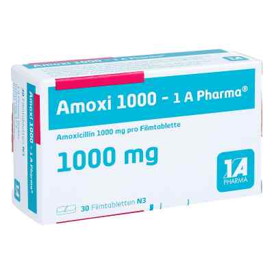 Amoxi 1000-1A Pharma 30 stk von 1 A Pharma GmbH PZN 00658828