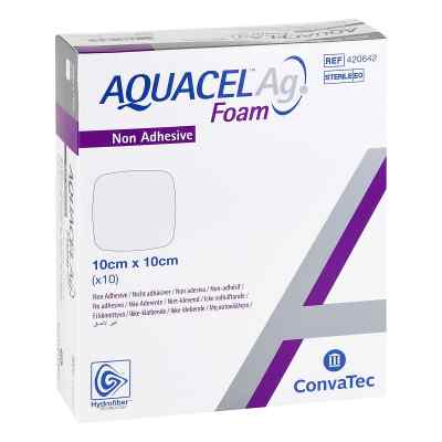 Aquacel Ag Foam nicht adhäsiv 10x10cm Verband 10 stk von ConvaTec (Germany) GmbH PZN 09060624