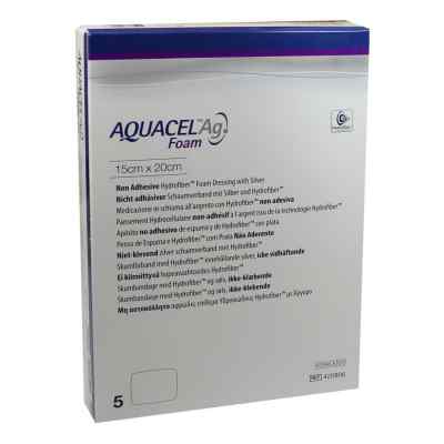 Aquacel Ag Foam nicht adhäsiv 15x20cm Verband 5 stk von ConvaTec (Germany) GmbH PZN 02927623