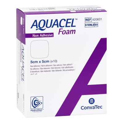 Aquacel Foam nicht adhäsiv 5x5 cm Verband 10 stk von ConvaTec (Germany) GmbH PZN 08999782