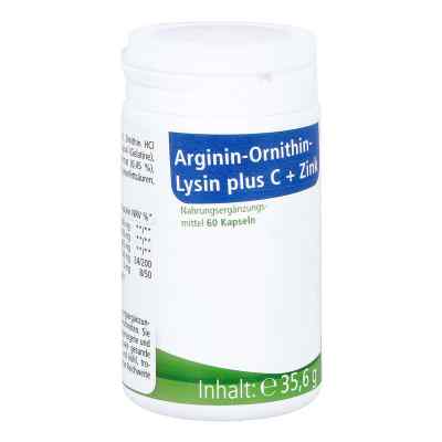 Arginin-Ornithin-Lysin Plus C+Zink Kapseln 60 stk von EDER Health Nutrition PZN 18890046