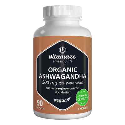 Ashwagandha Extrakt 500 mg Kapseln Vegan 90 stk von Vitamaze GmbH PZN 19228042