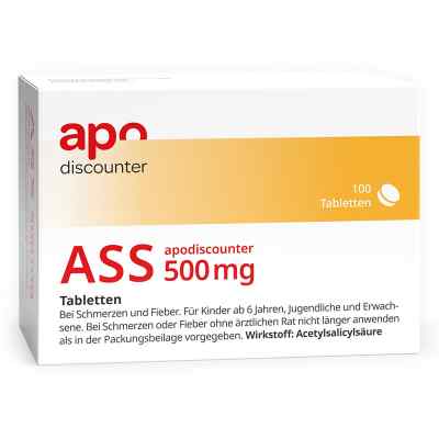 ASS 500 mg von apodiscounter 100 stk von Fairmed Healthcare GmbH PZN 19387160
