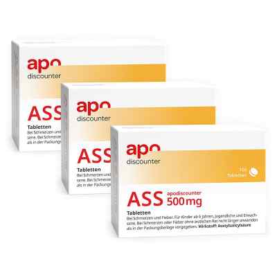 ASS 500 mg von apodiscounter 3x100 stk von Fairmed Healthcare GmbH PZN 08104210