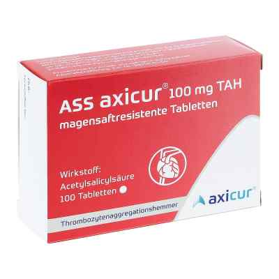 Ass axicur 100 mg Tah magensaftresistent Tabletten 100 stk von  PZN 16084720