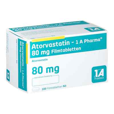 Atorvastatin-1a Pharma 80 mg Filmtabletten 100 stk von 1 A Pharma GmbH PZN 07753033