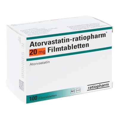 Atorvastatin-ratiopharm 20mg 100 stk von ratiopharm GmbH PZN 09292820