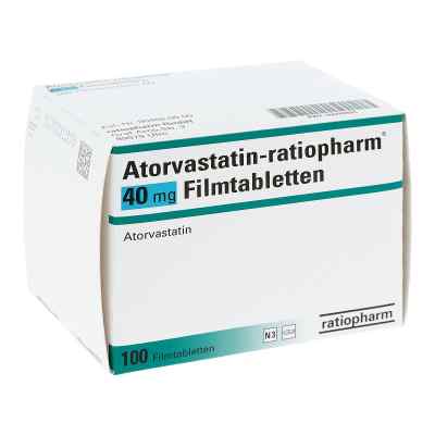 Atorvastatin-ratiopharm 40mg 100 stk von ratiopharm GmbH PZN 09292895