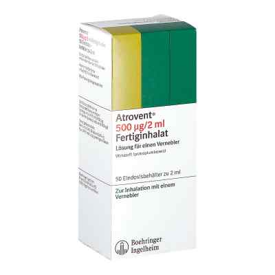 Atrovent 500μg/2ml Fertiginhalat 50X2 ml von Boehringer Ingelheim Pharma GmbH PZN 00539928