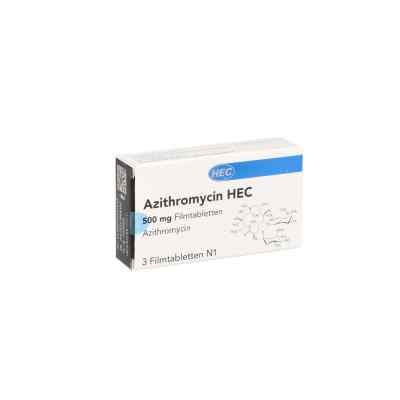 Azithromycin HEC 500mg 3 stk von HEC Pharm GmbH PZN 09637549