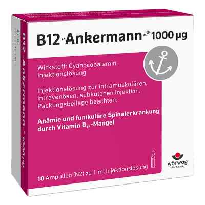 B12 Ankermann 1000 [my]g Ampullen 10X1 ml von Wörwag Pharma GmbH & Co. KG PZN 00097040
