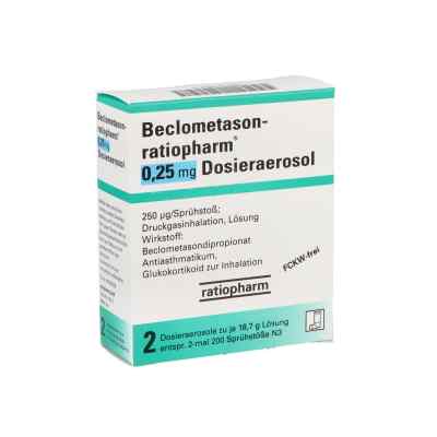 Beclometason-ratiopharm 0,25mg 2 stk von ratiopharm GmbH PZN 01660313